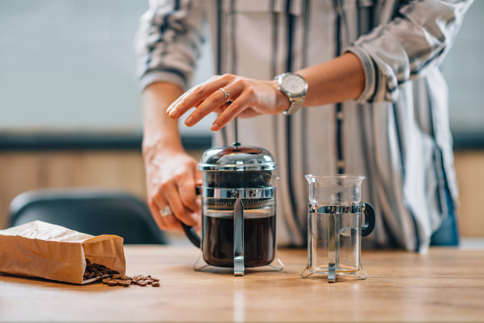 french press coffee - making coffee - go joe bean