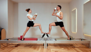 pilates-on-a-reformer- caffeine - workouts - go joe bean