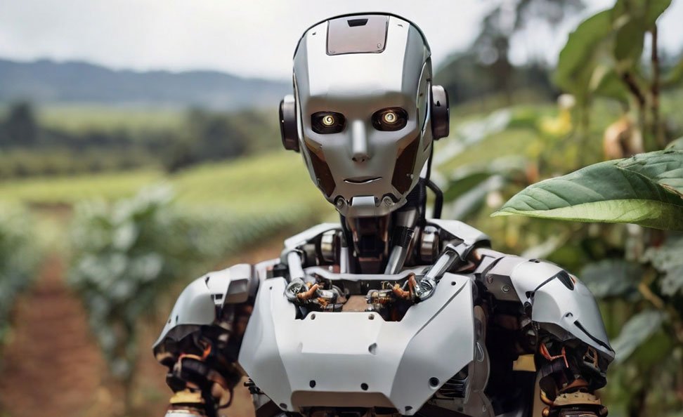 artificial intelligence - coffee farming - go joe bean - robot picking coffee cherries