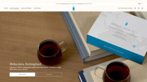 blue bottle coffee webpage - gojoebean